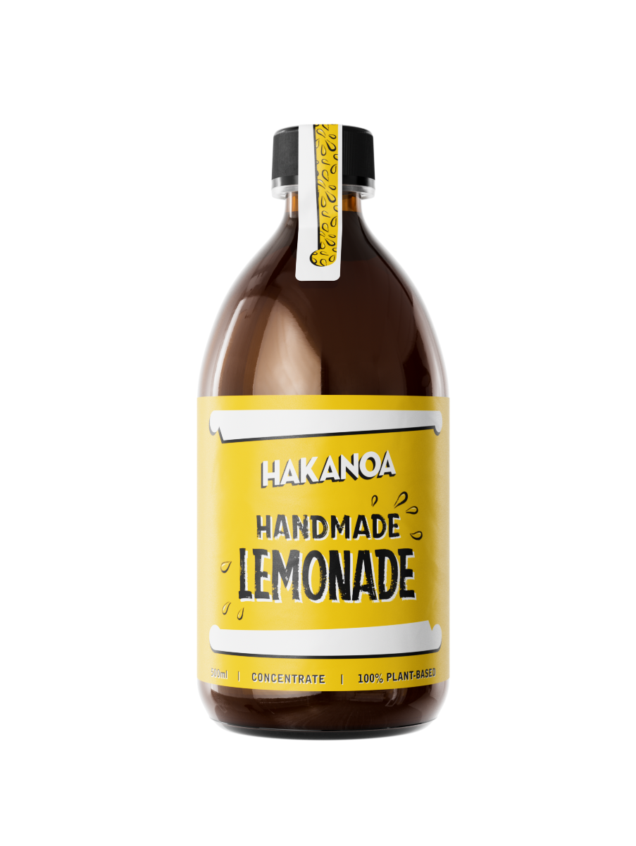 Bottle of Hakanua Handmade Lemonade on a white background